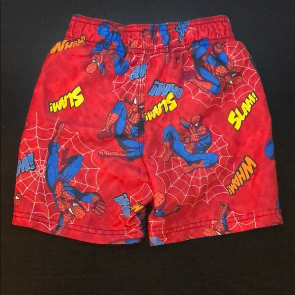 Very Cute Spider-Man Swim Trunks - Picture 2 of 4